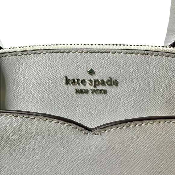 Kate Spade Payton Medium Dome Satchel White Leather Crossbody - Picture 6 of 12